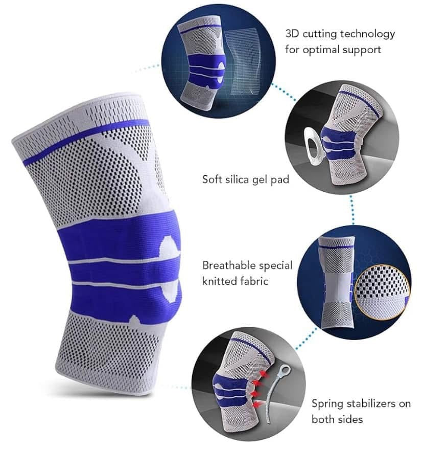 KNEE SUPPORT PADDED PATTELA WITH SPRINGS