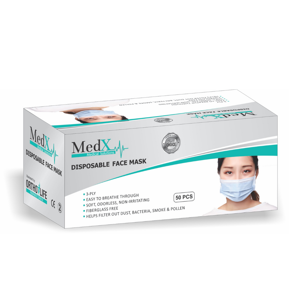 MedX Meltblown Facemask 75GSM (50 Pcs) – Ortholife