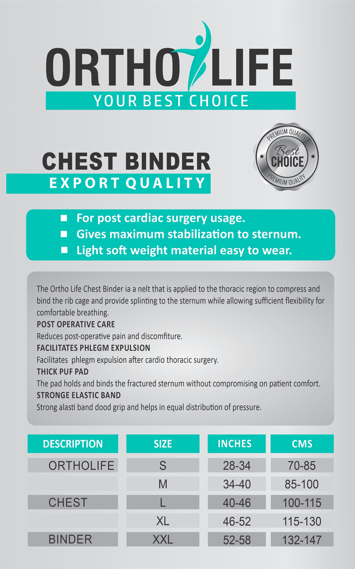 Ortholife Chest Binder