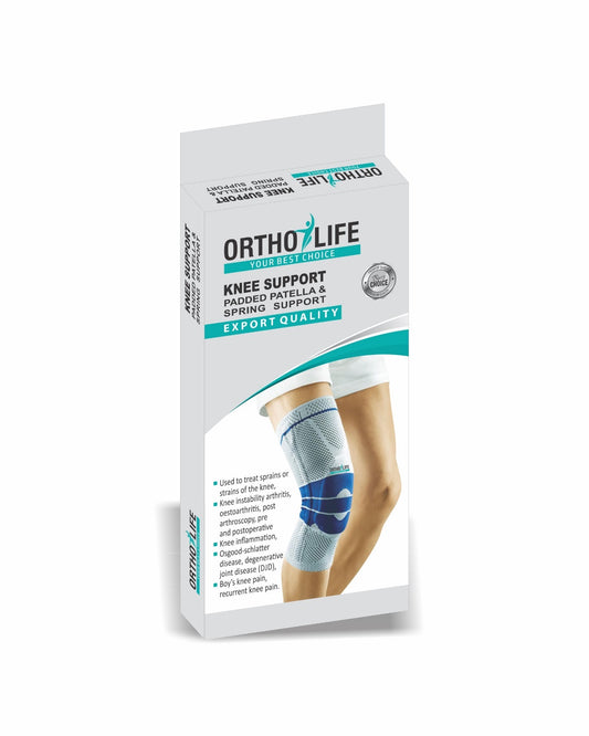 KNEE SUPPORT PADDED PATTELA WITH SPRINGS