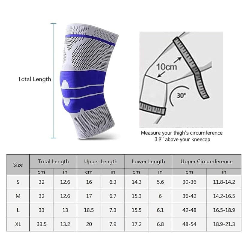 KNEE SUPPORT PADDED PATTELA WITH SPRINGS