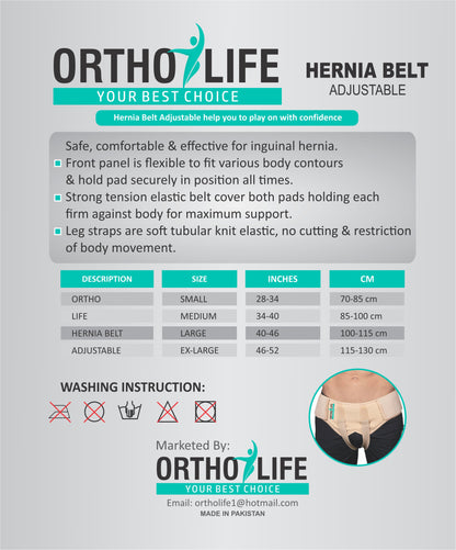 Ortholife Adjustable Hernia Belt