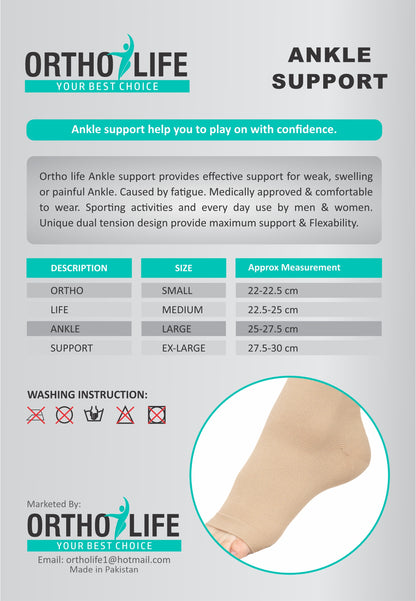 Ortholife Ankle Support (Singe piece)