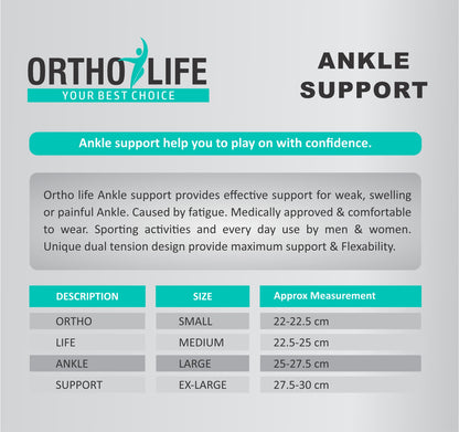 Ortholife Ankle Support (Singe piece)